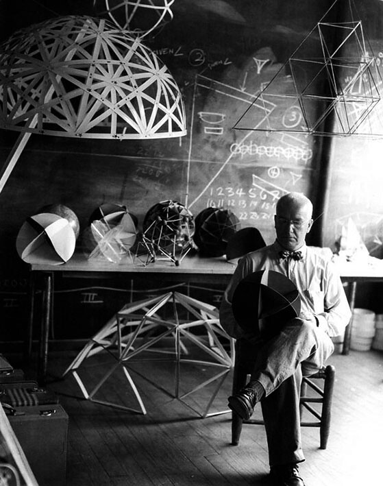 Buckminster Fuller em sua oficina